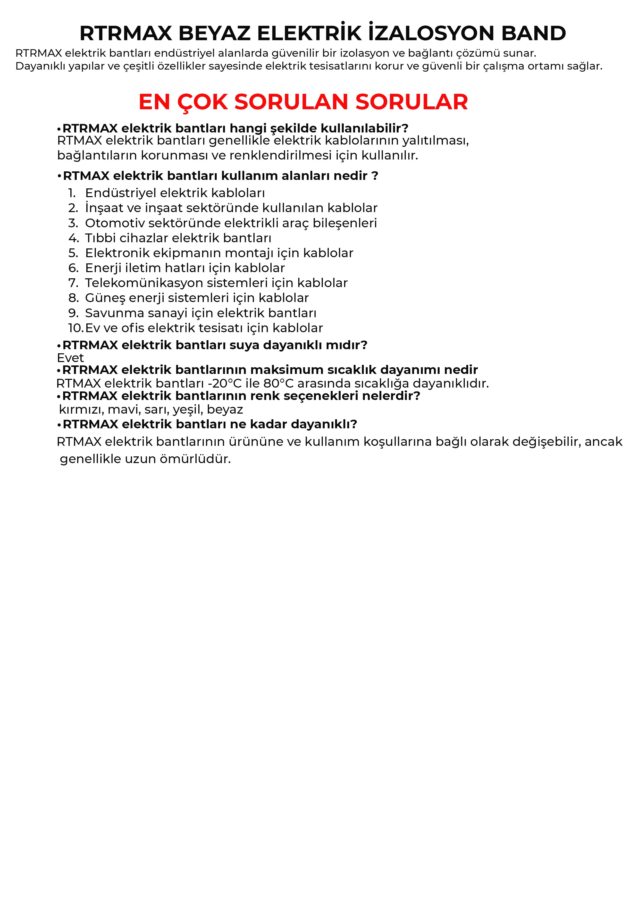 rtrmax elektrik bant