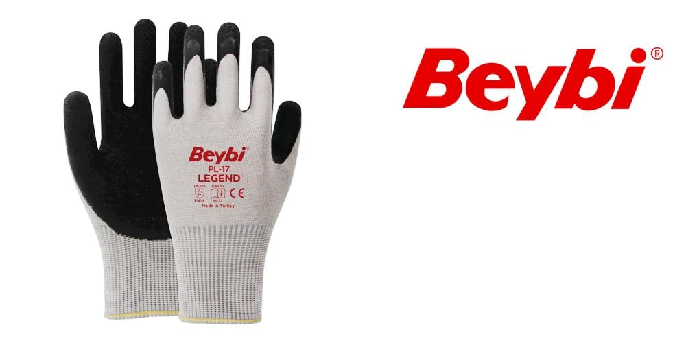 Beybi Lüx Latex Siyah Beyaz No 10 İş Güvenlik Eldiveni Bir Çift Online Hırdavat