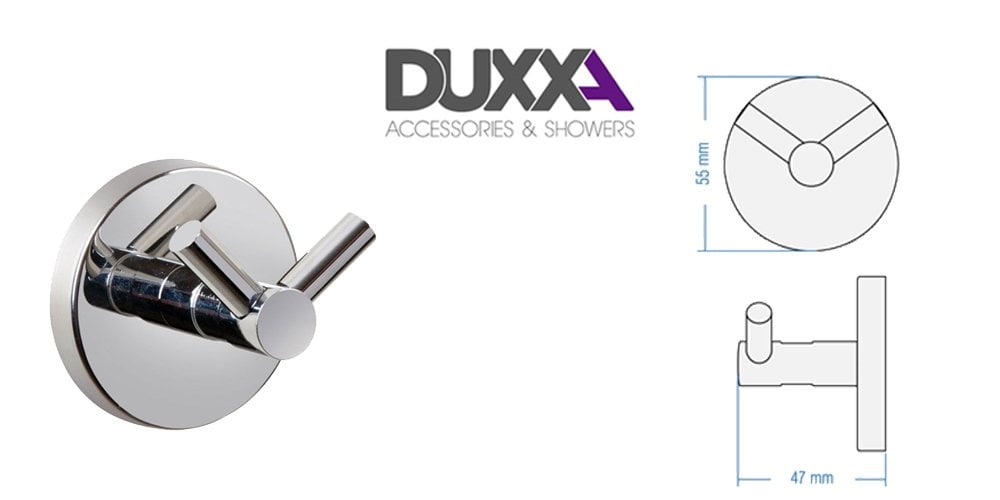 Duxxa Natura İkili Pimli Krom Havlu Askılık Eryıldız Hırdavat