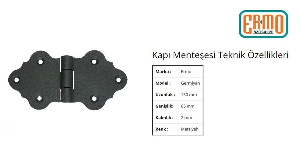 Germiyan Yönsüz Menteşe Matsiyah 6.5cmx13cm