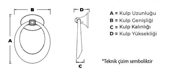 Umut 413-1 Antik Sarkaç Dolap Kulp