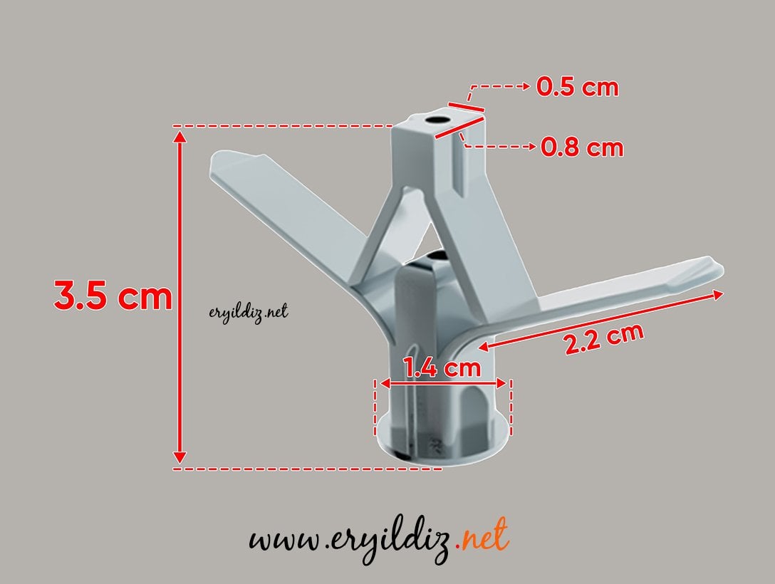 Atılım No 2 Alçıpan Dübeli 25 Adet Ölçüleri Eryıldız Hırdavat