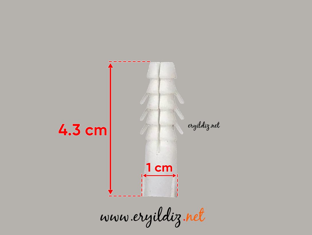 Beyaz Dübel 10 mm 1000 Adet Eryıldız Hırdavat
