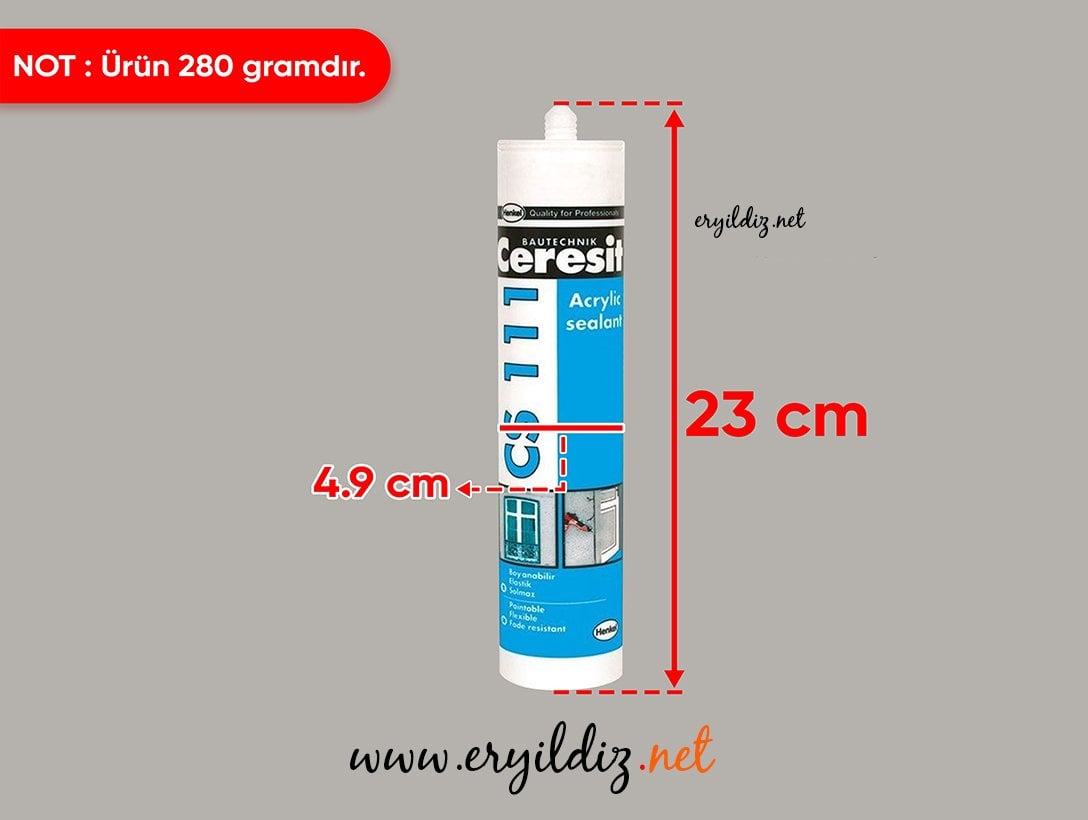 Ceresit CS111 Mastik 280 ml Beyaz Eryıldız Hırdavat