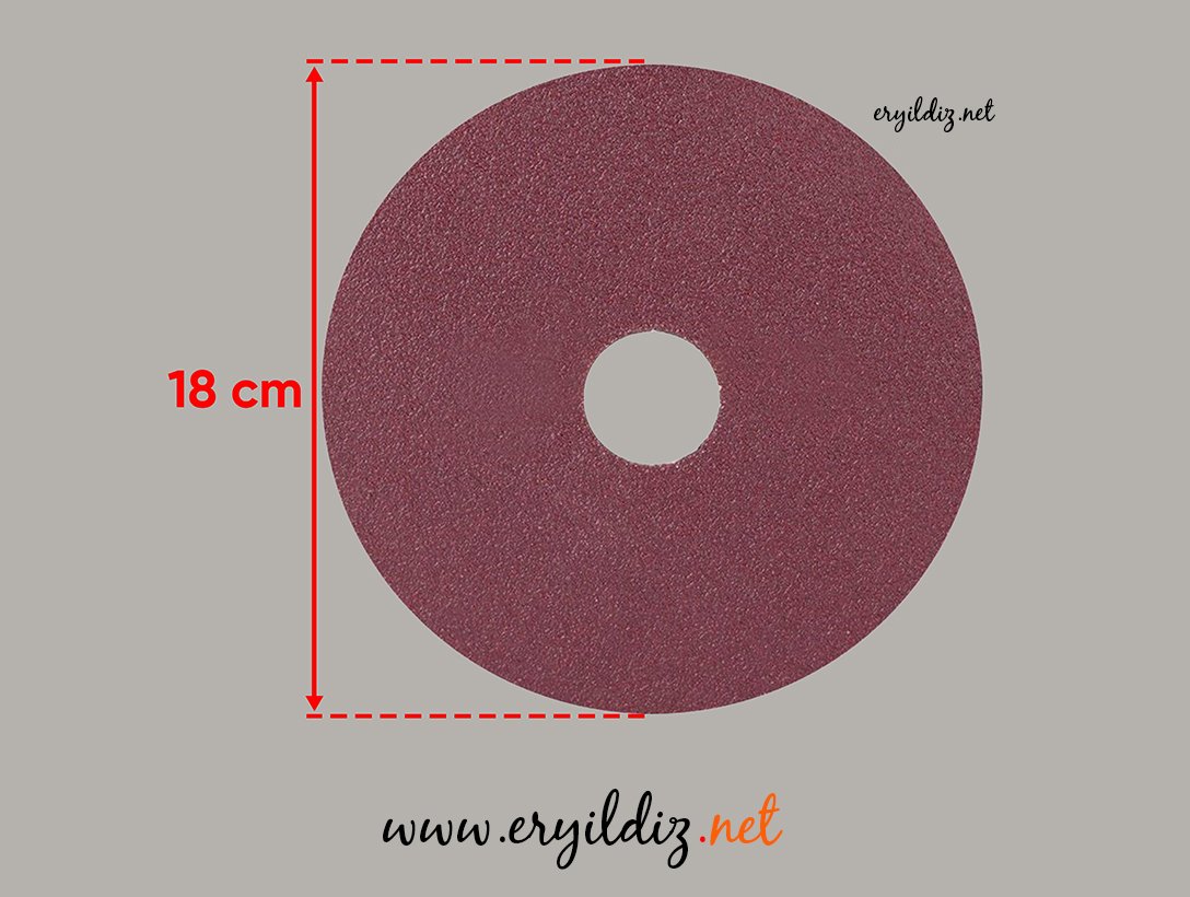 Fiber Disk Zımpara 180x22 mm 80 Kum Eryıldız Hırdavat