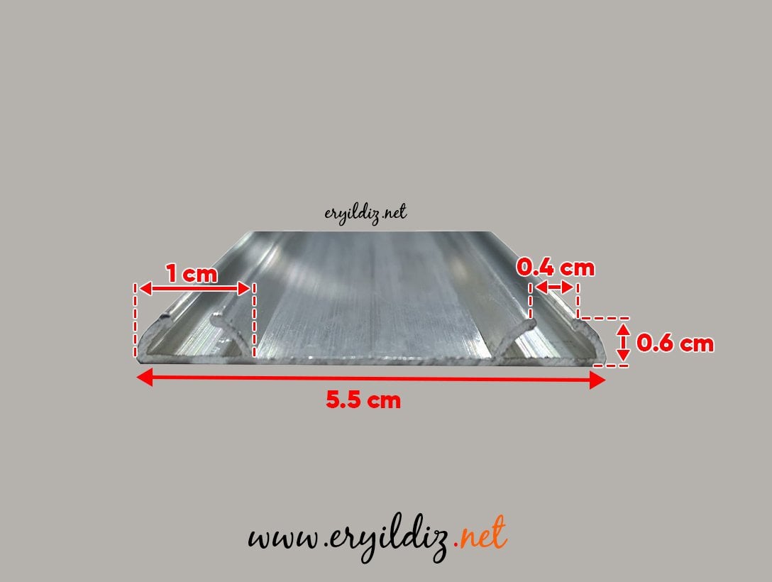İnegöl Alt - Üst Ray İçin Pres 5.5 x 300 cm Eryıldız Hırdavat
