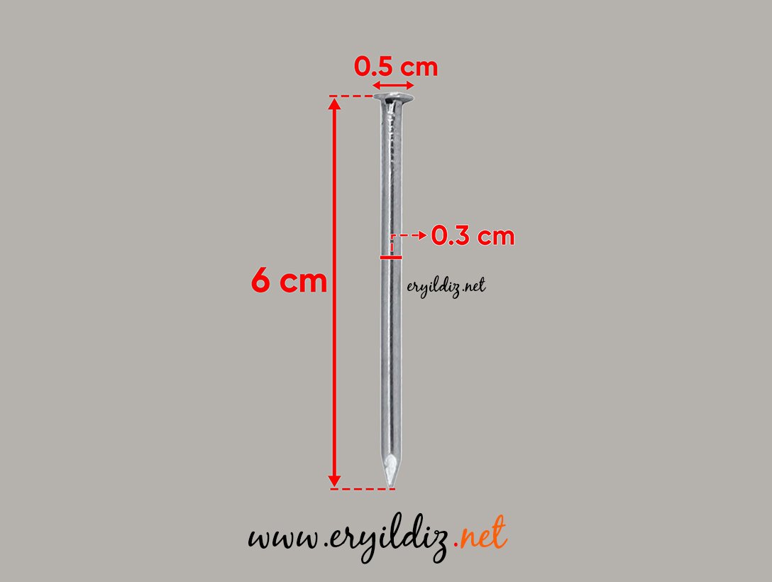İnşaat Çivisi Başlı KG 6 lık Eryıldız Hırdavat