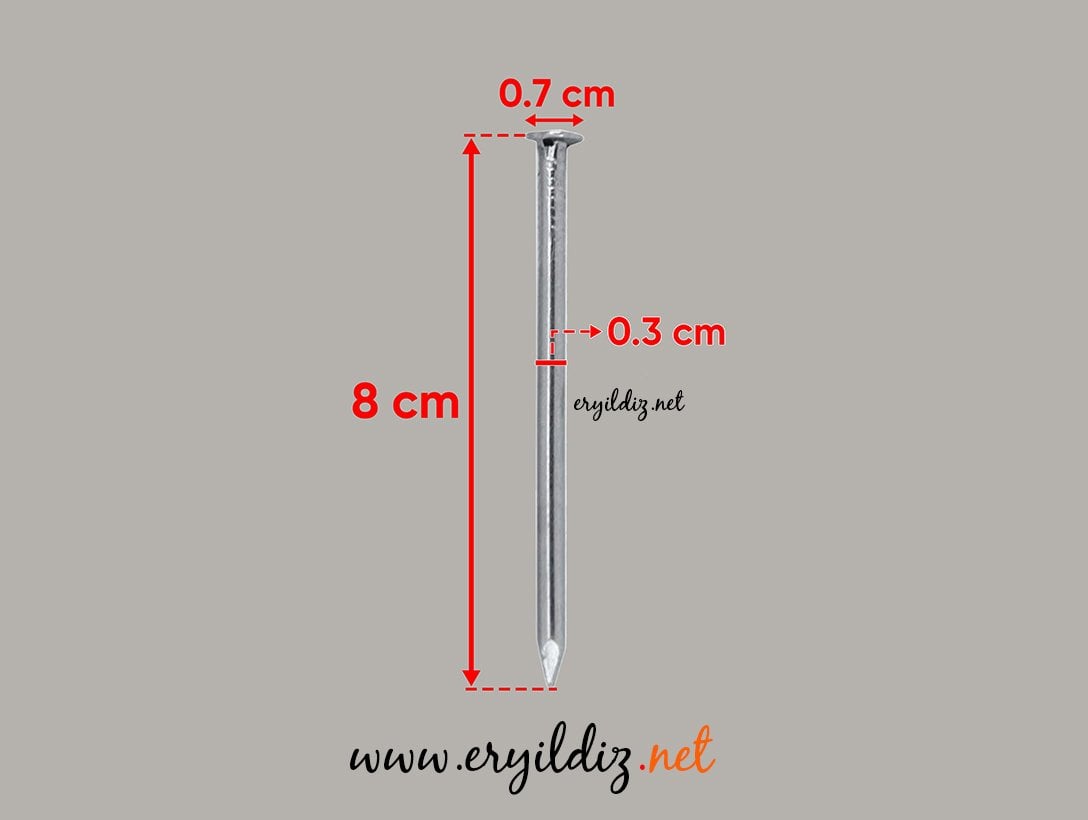 İnşaat Çivisi Başlı KG 8 lik Eryıldız HIrdavat