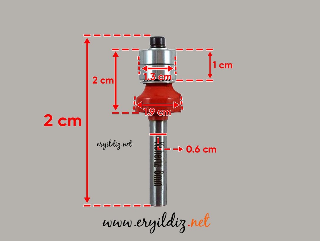 Kohertz No: 23 Pvc Traşlama Bıçağı ( Çift Rulmanlı ) 6 mm Çapında Eryıldız Hırdavat 