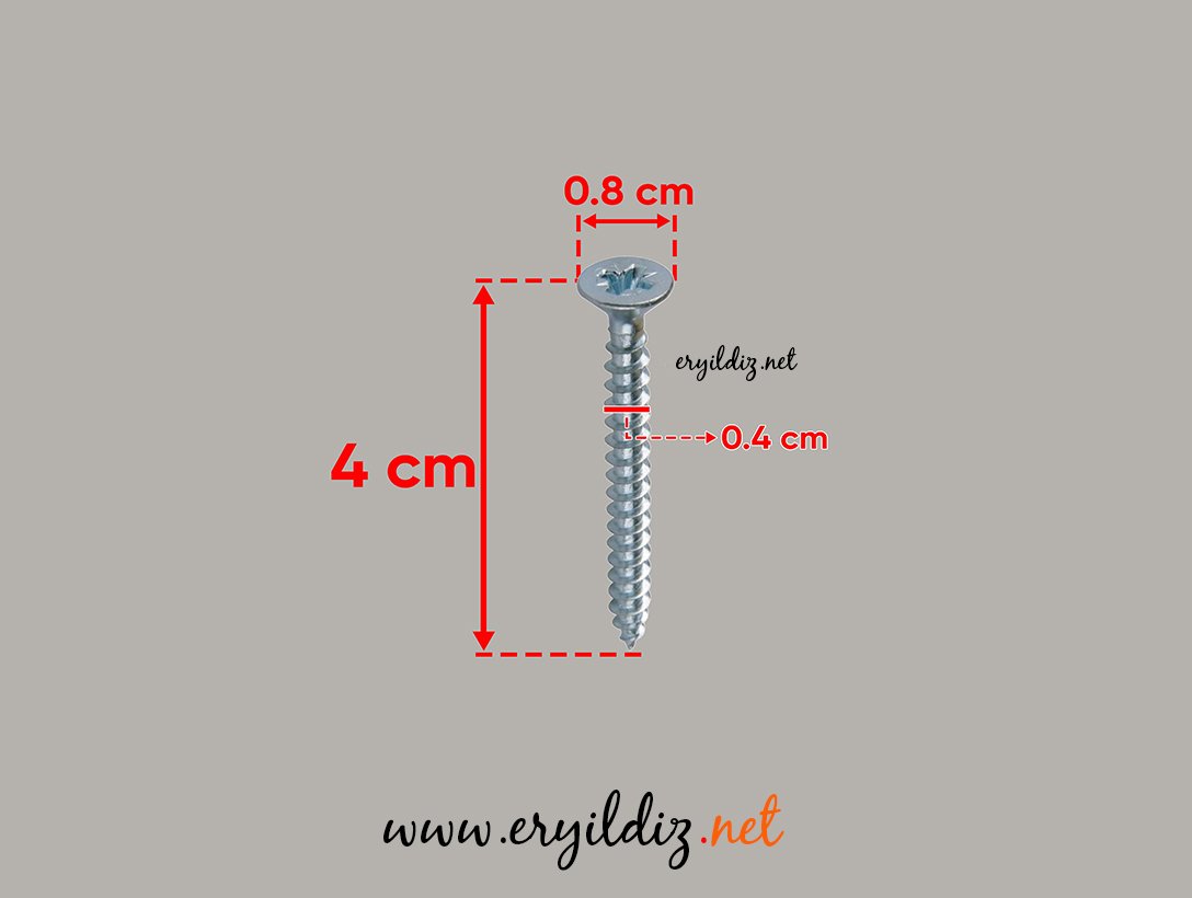 Madwolf Yıldız Nikel Sunta Vidası 4 x 40 mm 500 Adet Eryıldız HIrdavat