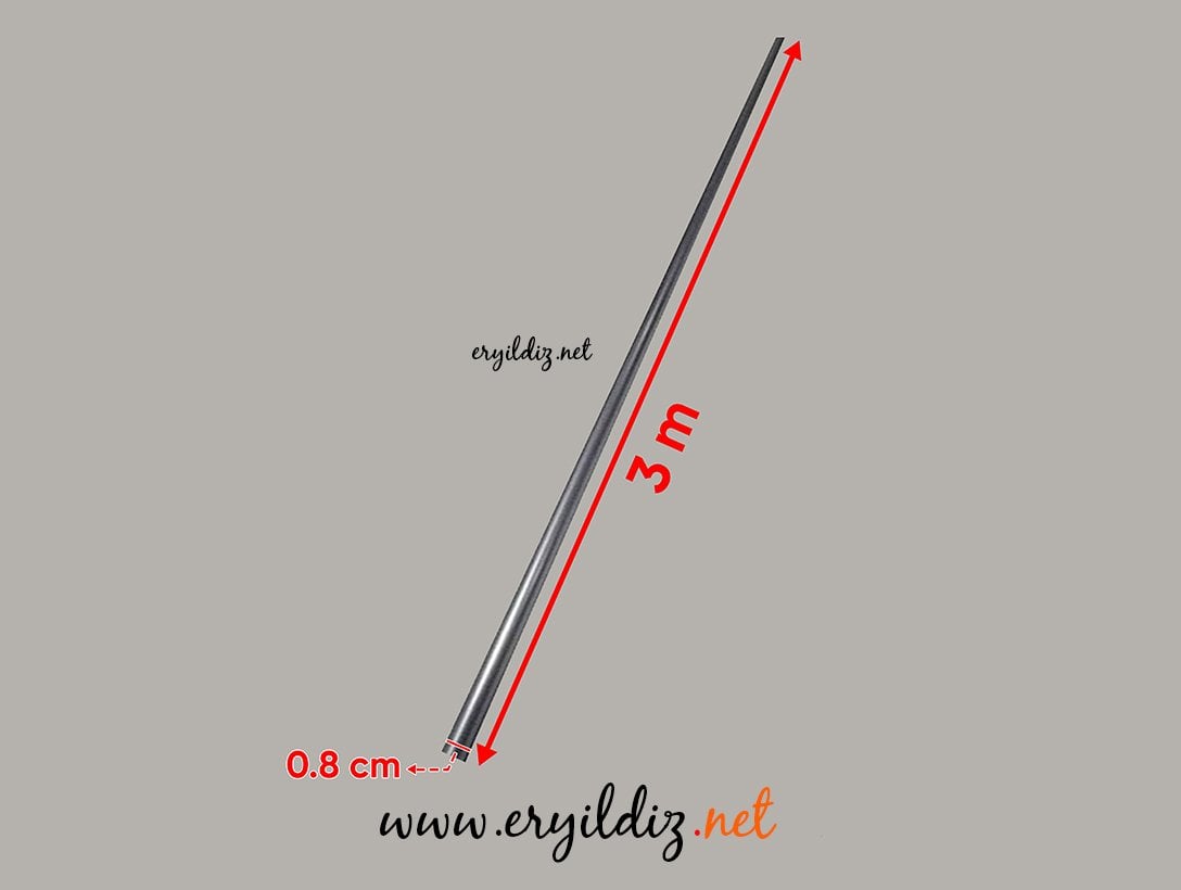 Atılım Merdiven Halı Çubuğu Nikel 3 Metre Eryıldız Hırdavat