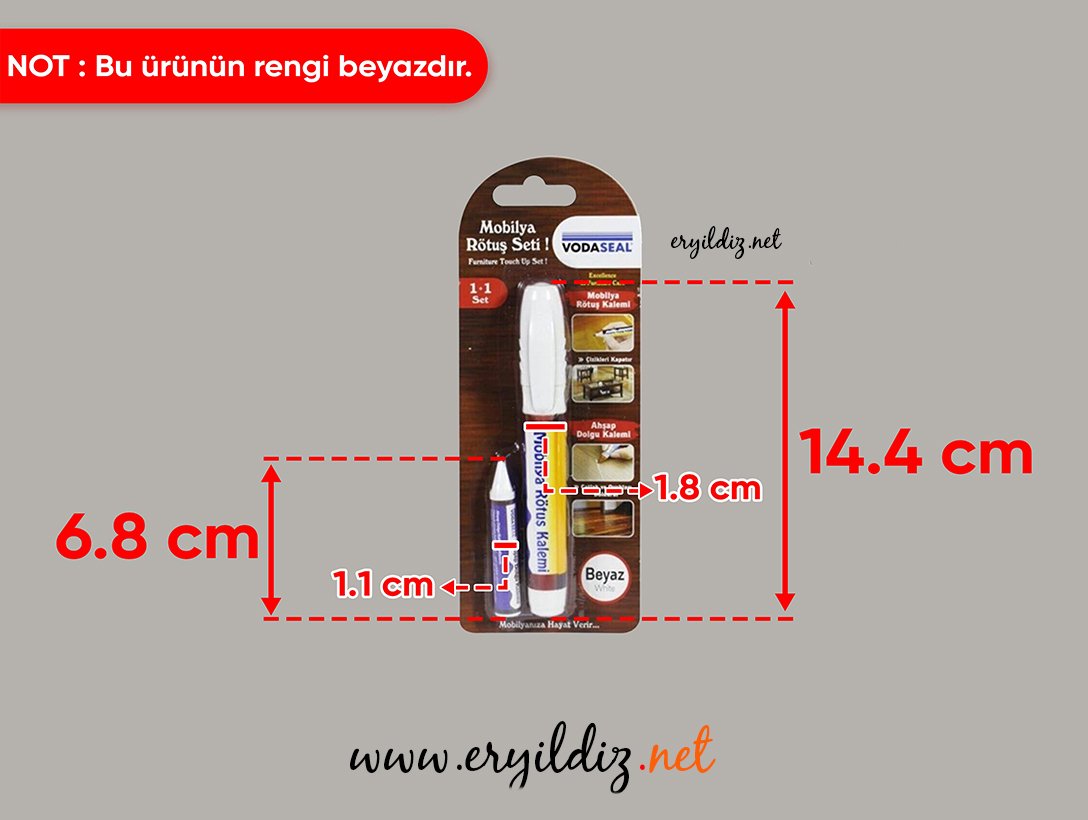 Mobilya Rötuş Kalemi  Beyaz Eryıldız Hırdavat