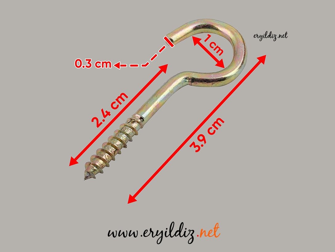 Arslan Piton Askı Kancası 18 mm 50 mm Ölçüsünde Eryıldız Hırdavat