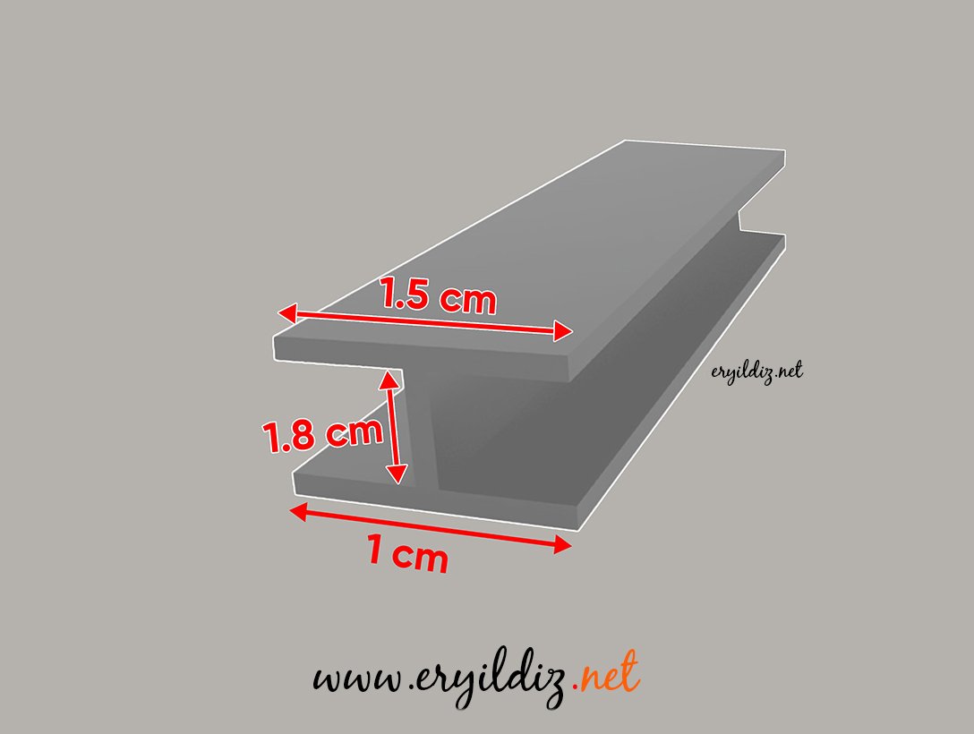 Plastik H Profil Gri 18mm Eryıldız HIrdavat