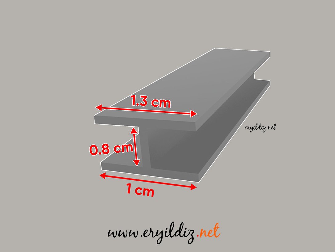 Plastik H Profil gri 8mm Eryıldız Hırdavat 