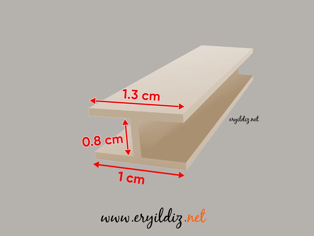 Plastik H Profil Krem 8mm Eryıldız Hırdavat 