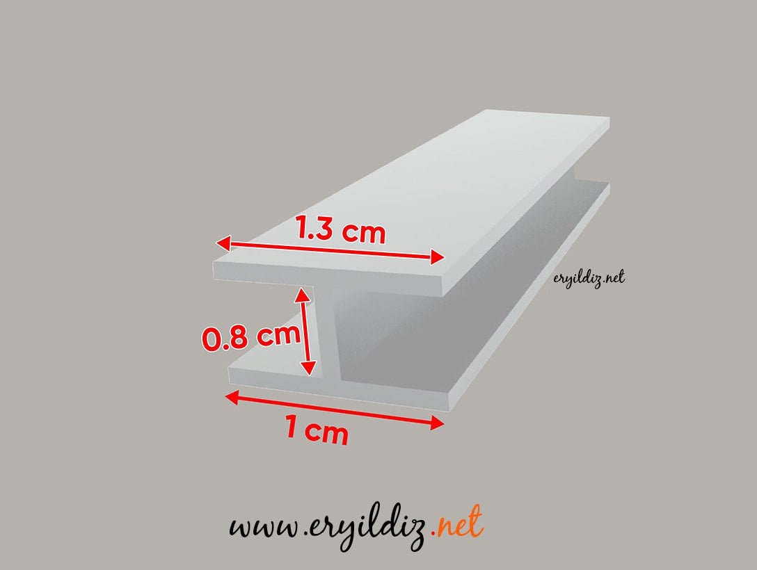 Plastik H Profil Beyaz 8mm Eryıldız Hırdavat