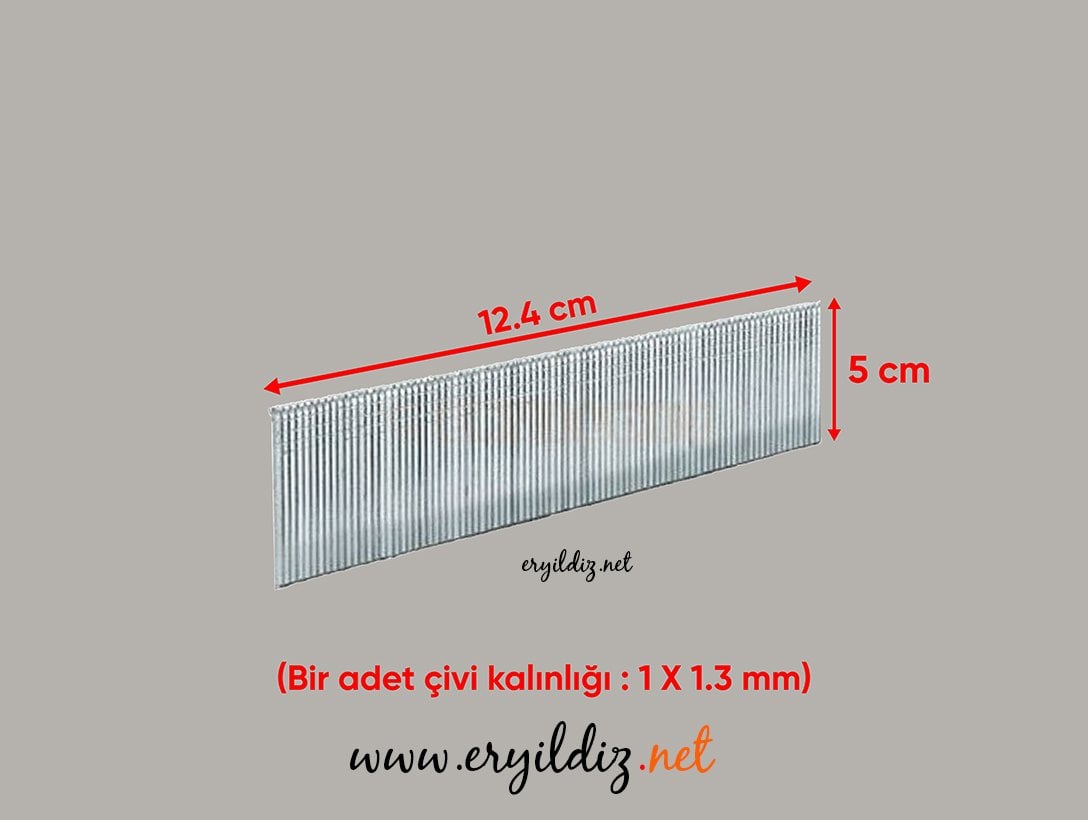 Akdeniz Brad Başlı Tabancası Çivisi 18x50 mm 5000 Adet Eryıldız Hırdavat
