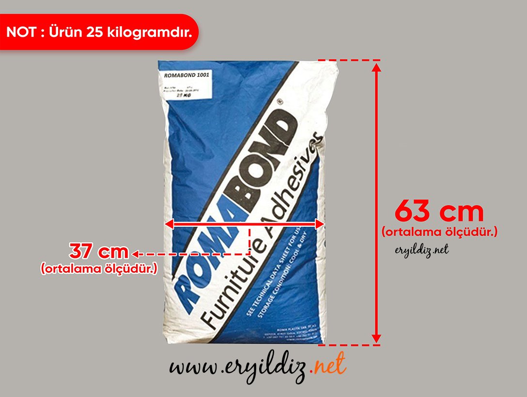 RomaBond İthal 1001 Naturel Boncuk Mobilya Ahşap Yapıştırıcı  25 Kg Eryıldız Hırdavat