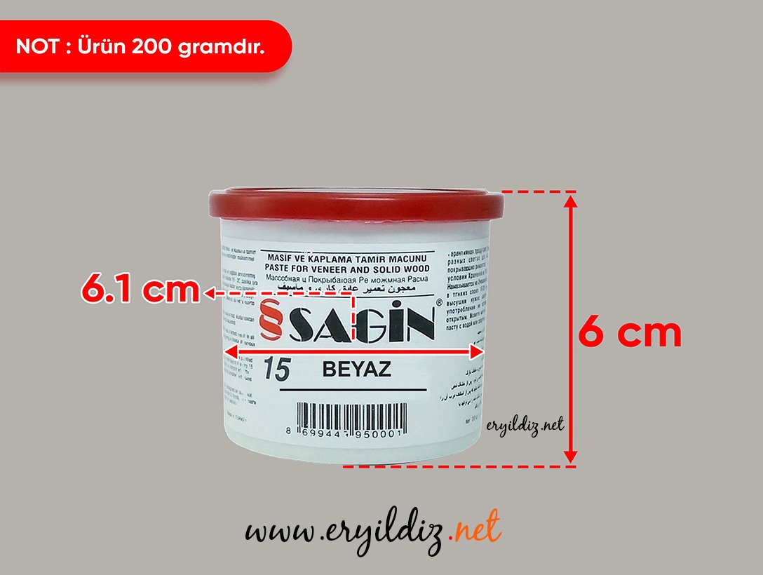 Sagin Tamir Macunu 200 GR Beyaz Eryıldız Hırdavat