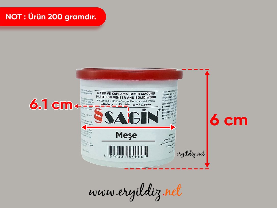 Sagin Tamir Macunu 200 GR Meşe Eryıldız Hırdavat
