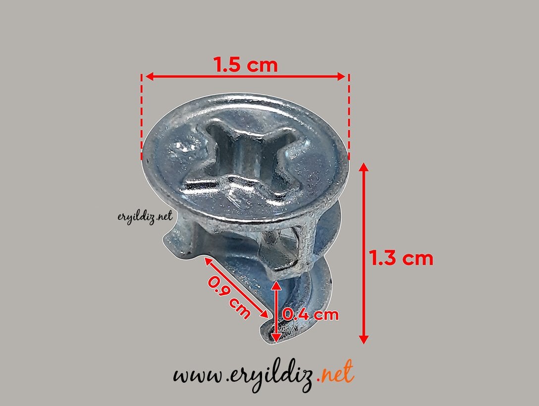 Samet Minifix Gövdesi 10'lu Eryıldız Hırdavat