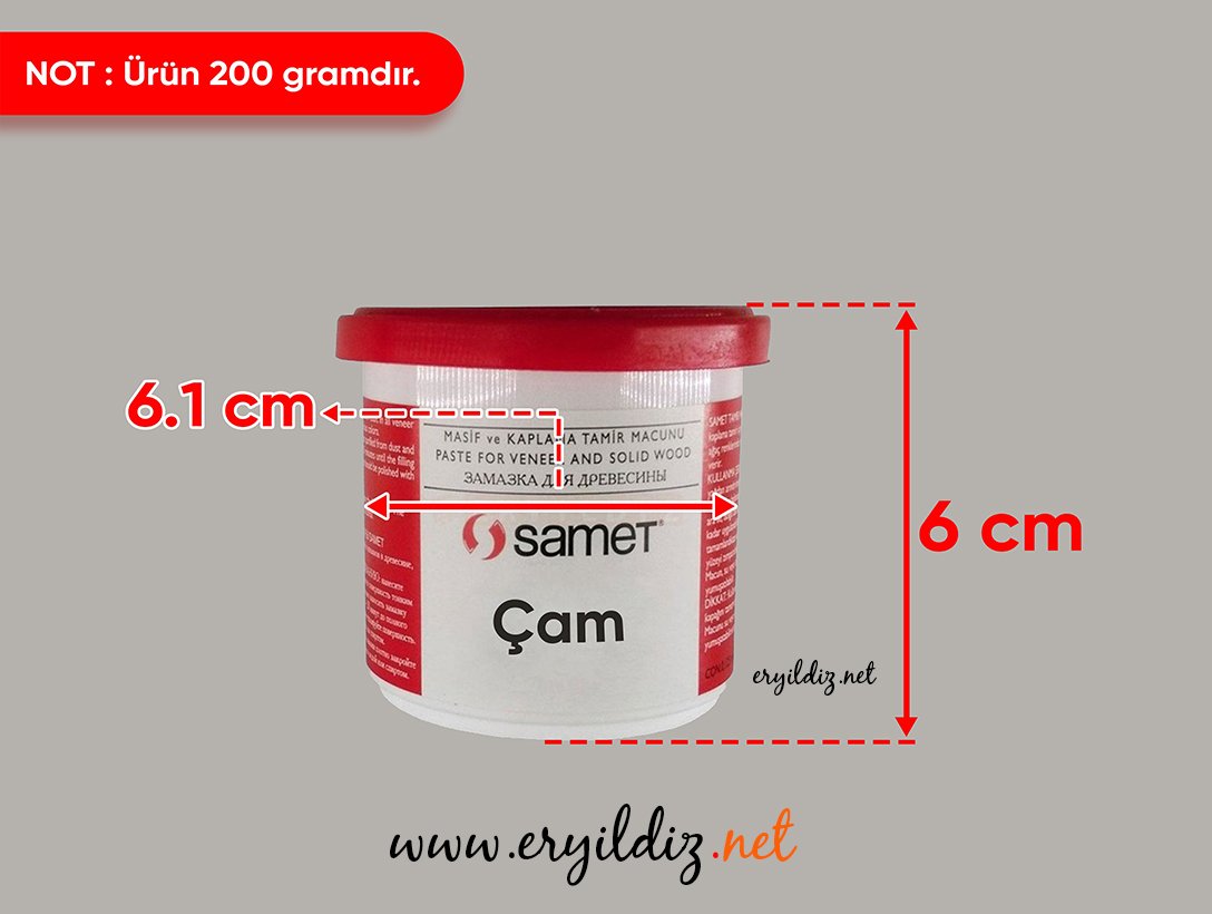 Samet Tamir Macunu 200 GR Cam Eryıldız Hırdavat