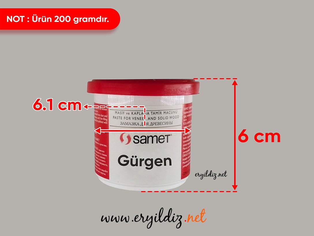 Samet Tamir Macunu 200 GR Gürgen Eryıldız Hırdavat