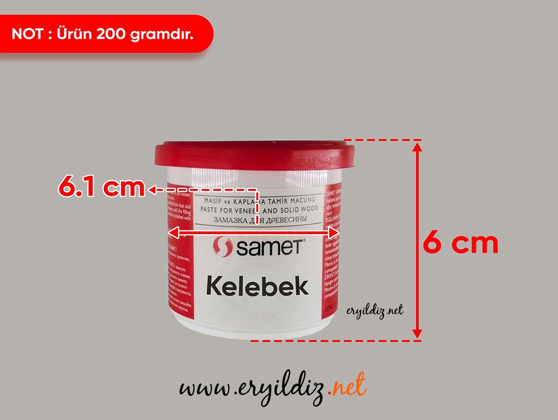 Samet Tamir Macunu 200 GR Kelebek Eryıldız Hırdavat