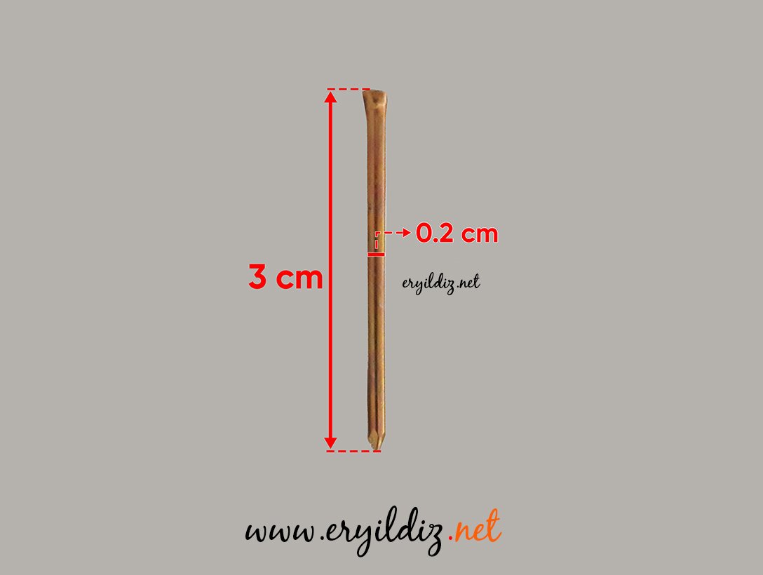 Sarı Çivi Başsız 1 KG 3'lük Eryıldız Hırdavat