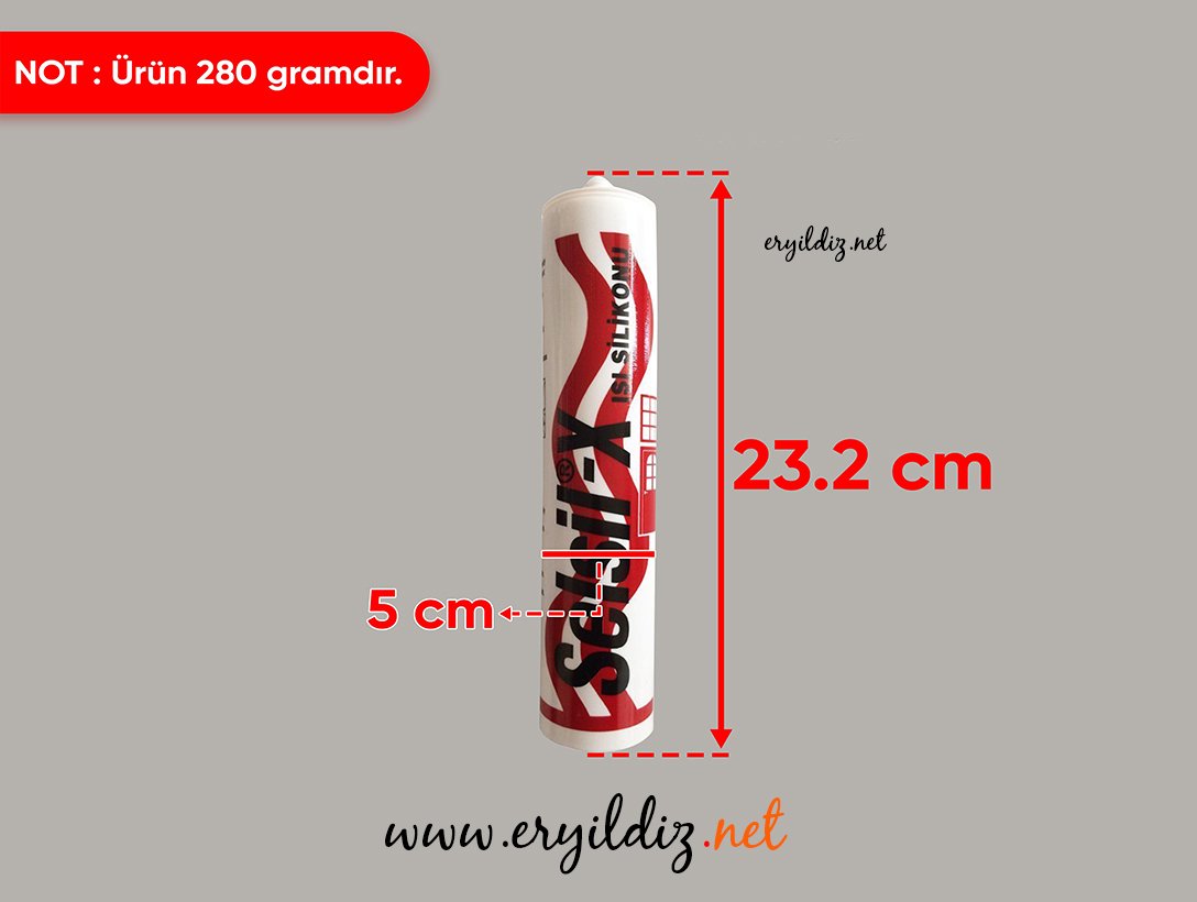 Selsil-x Kırmızı Isı Silikonu 280 gr Eryıldız Hırdavat 