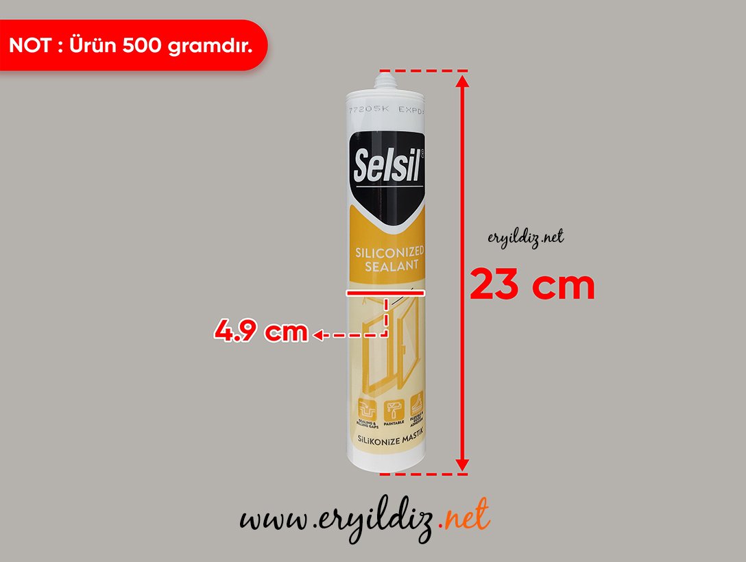 Selsil Mastik 500 Gr Şampanya Eryıldız Hırdavat