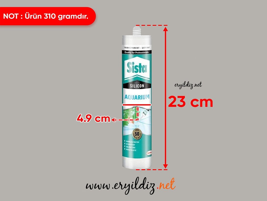 Sista Şeffaf Akvaryum Silikon 310 ml Eryıldız Hırdavat