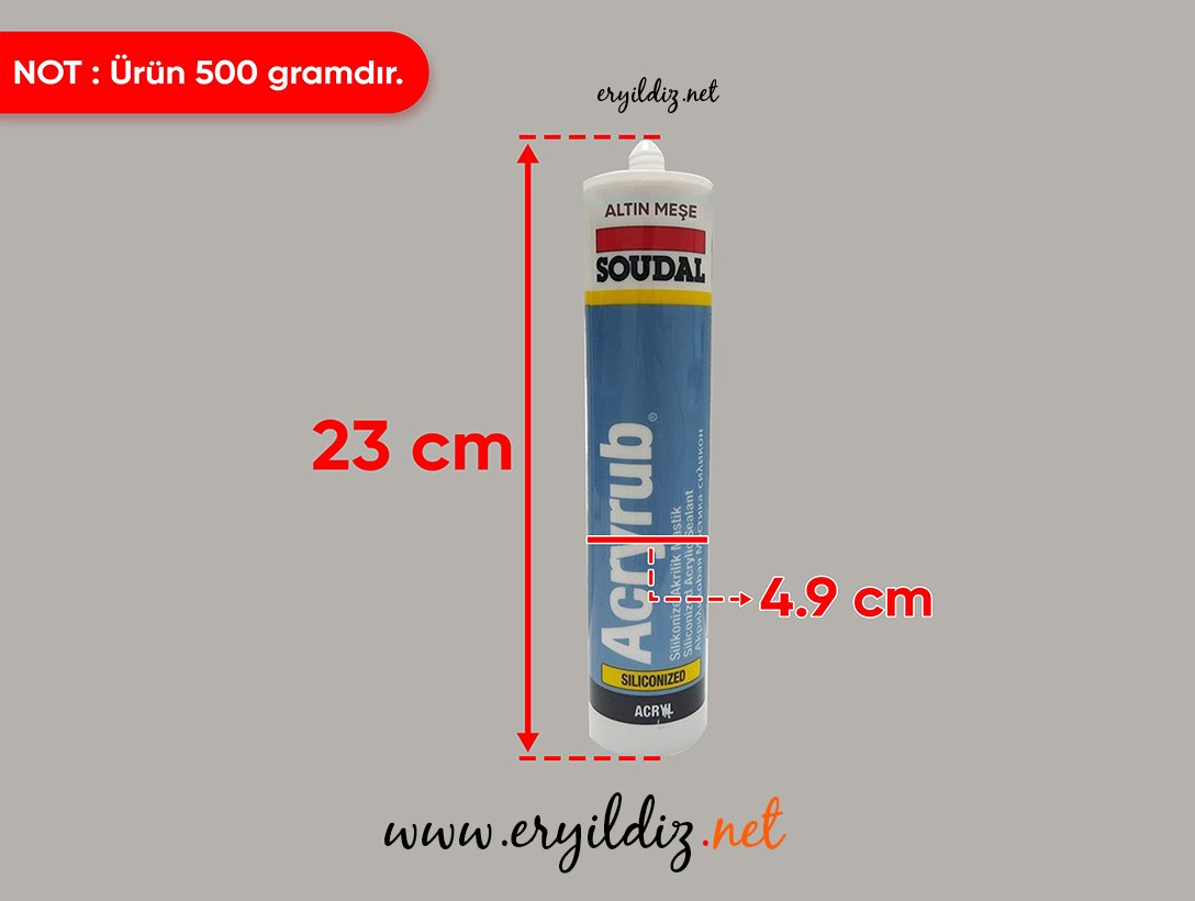 Soudal Acryrub Silikonize Mastik Beyaz Eryıldız Hırdavat