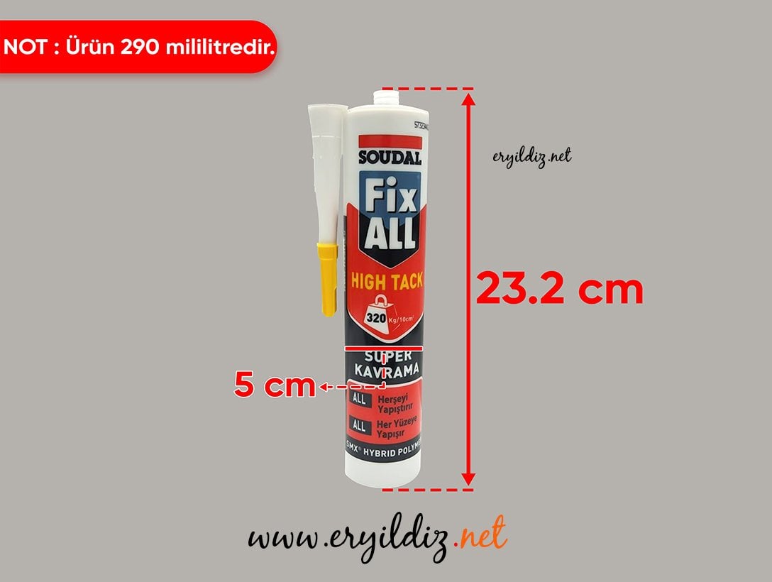 Soudal Fix All High Tack Beyaz Yapıştırıcısı 290 ml Eryıldız Hırdavat