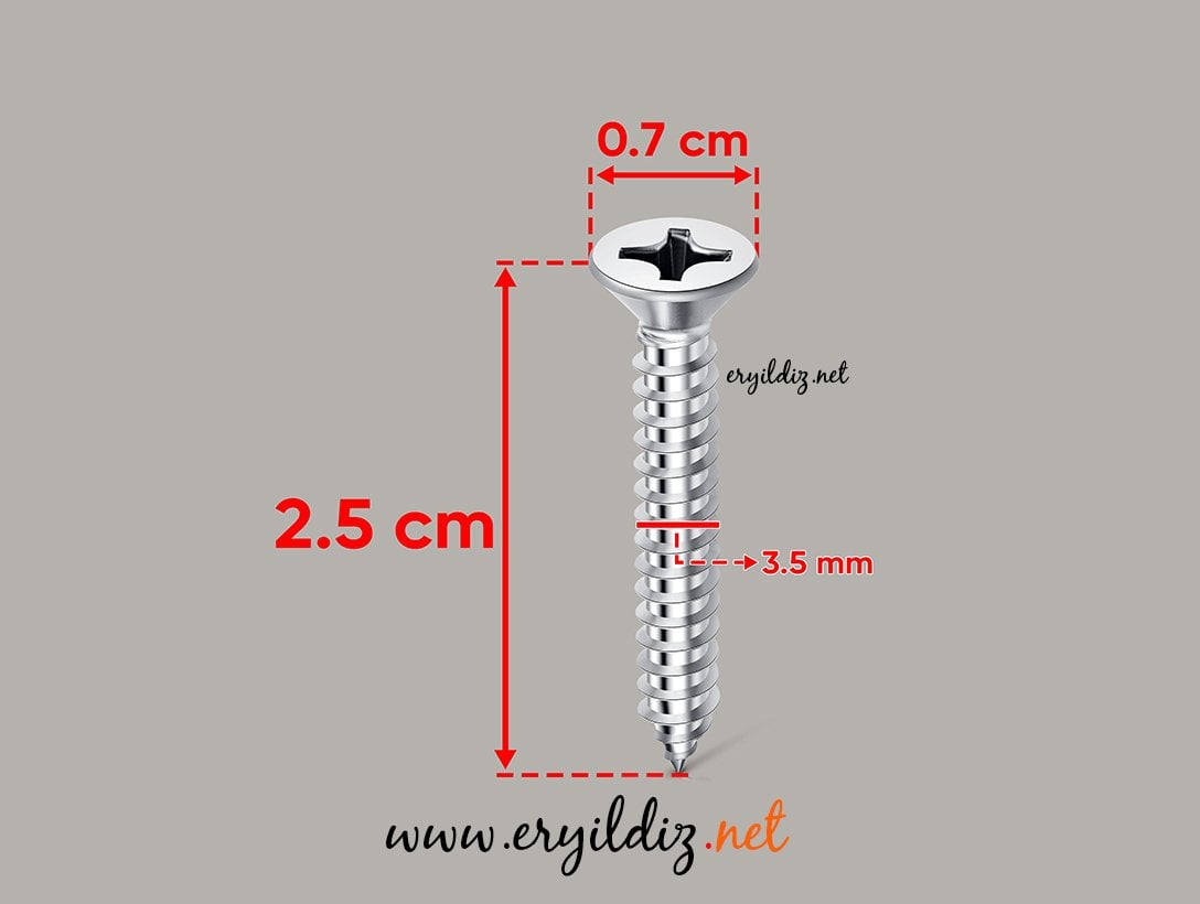 Spax Paslanmaz Yıldız Vida 3.5x25 mm 10 Adet Eryıldız Hırdavat