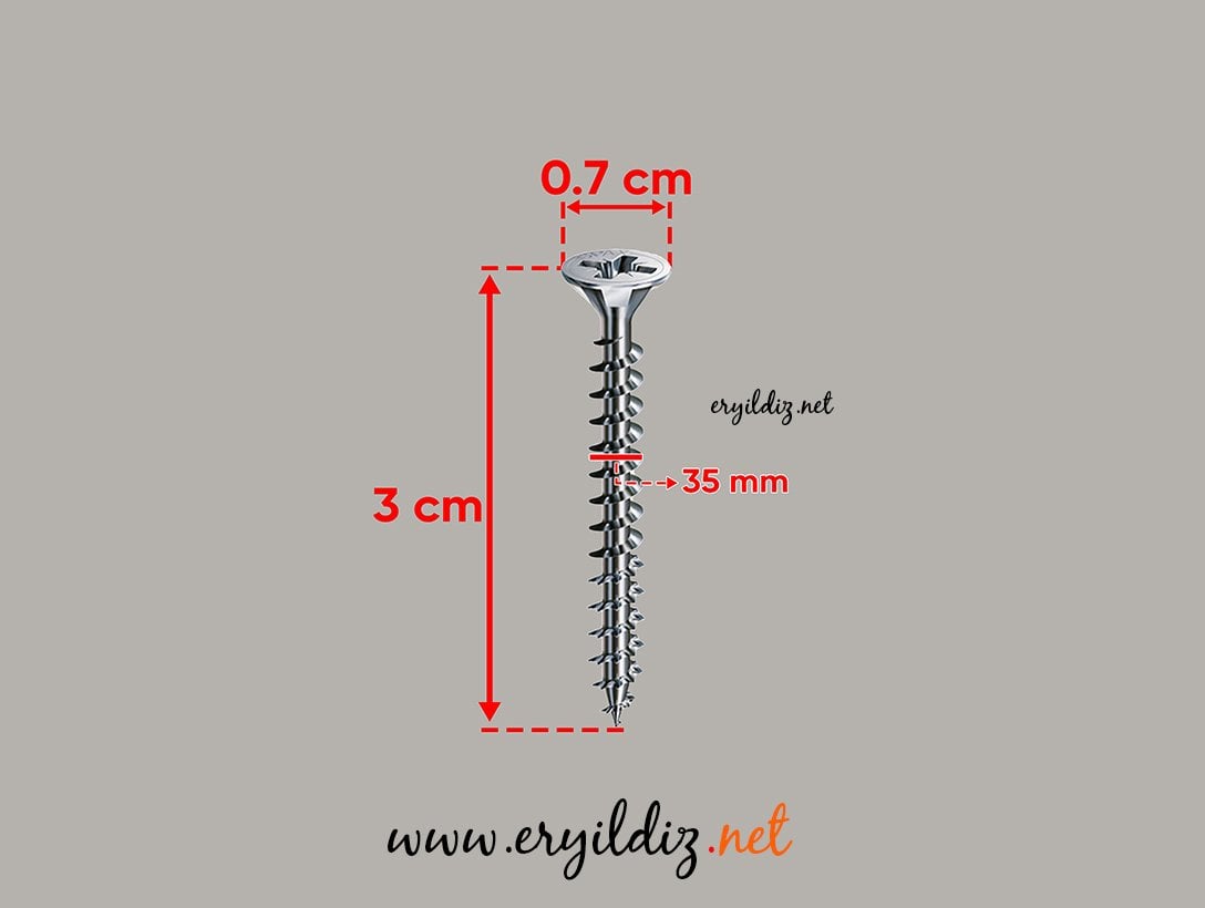 Spax Yıldız Wirox Sunta Vidası 3.5 x 30 mm 10 Adet Eryıldız Hırdavat