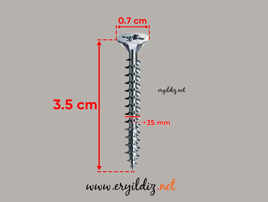 Spax Yıldız Wirox Sunta Vidası 3.5 x 35  mm 10 Adet Eryıldız Hırdavat