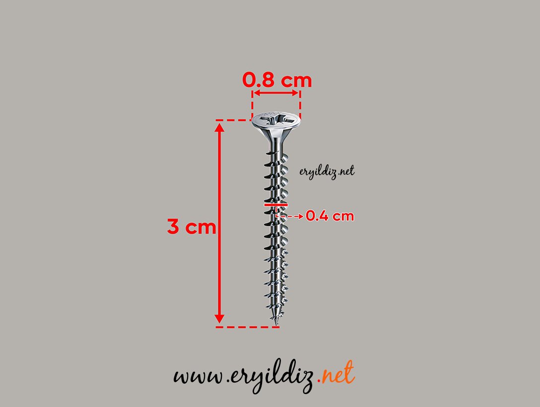 Spax Yıldız Wirox Sunta Vidası 4 x 30 mm 10 Adet Eryıldız Hırdavat 