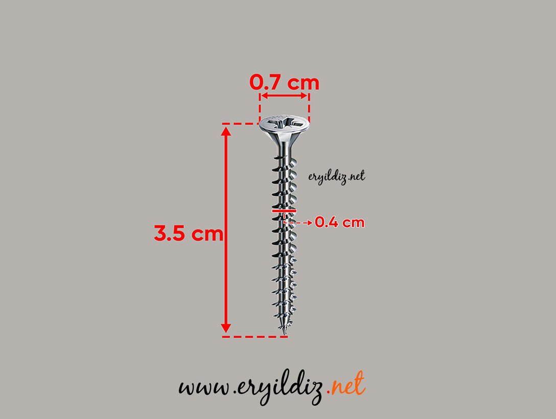 Spax Yıldız Wirox Sunta Vidası 4x 35 mm 10 Adet Eryıldız Hırdavat 