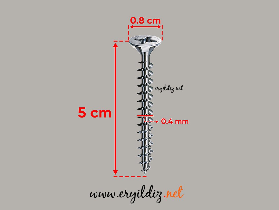 Spax Yıldız Wirox Sunta Vidası 4 x 50 mm 10 Adet Eryıldız Hırdavat 