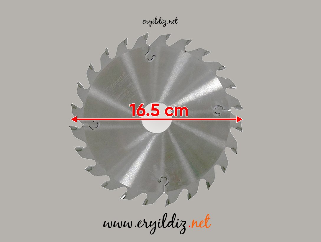 Sunta Kesme Tepsisi 165 mm x 24 mm - 24 Diş Eryıldız Hırdavat