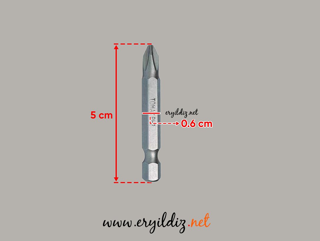 Tomax PH2 Bist Uç Ekonomik Matkap Ucu 50 mm 1 Adet Eryıldız Hırdavat