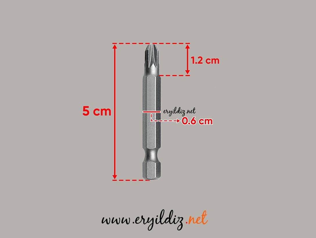 Tomax PZ3 Bist Uç Ekonomik Matkap Ucu 50 mm 1 Adet Eryıldız Hırdavat