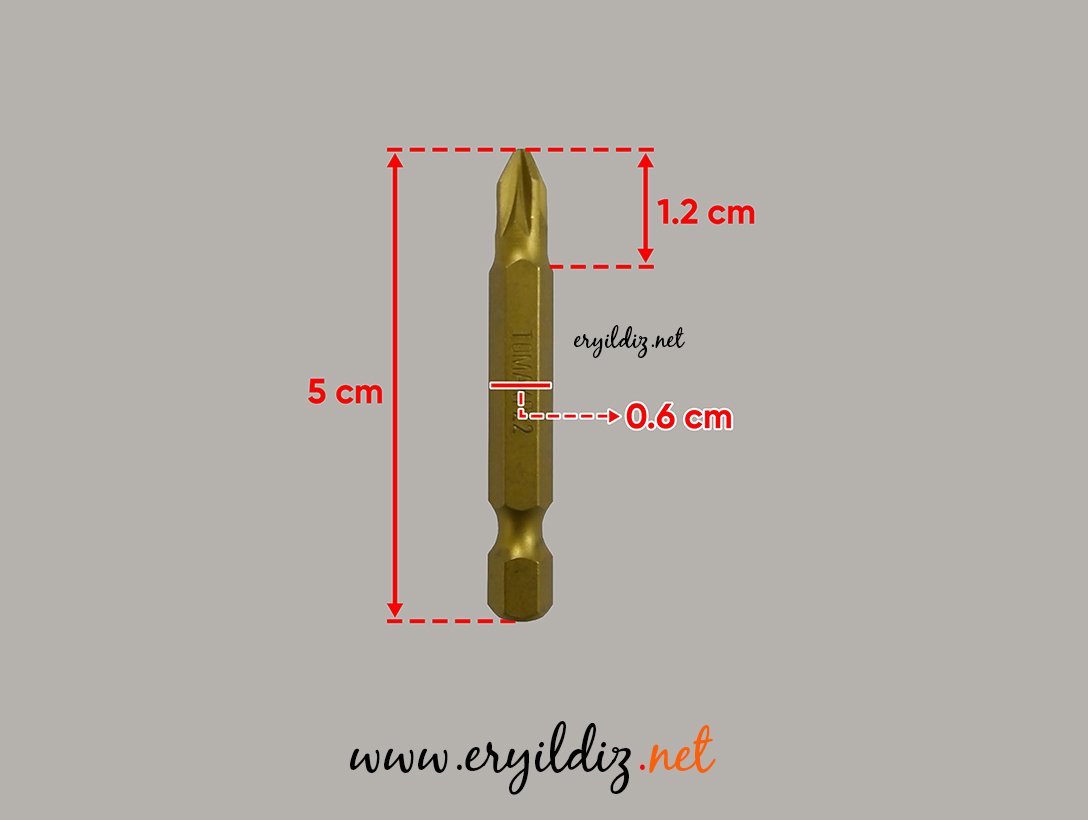 Tomax PH2 Titanium Bist Uç Ekonomik Matkap Ucu 50 mm 1 Adet Eryıldız Hırdavat