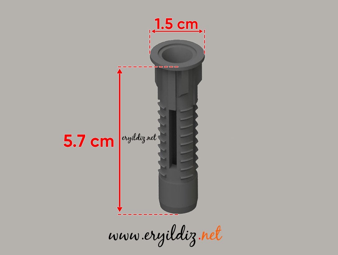 Tuğla Dübeli 10 mm 25 Adet Eryıldız Hırdavat 