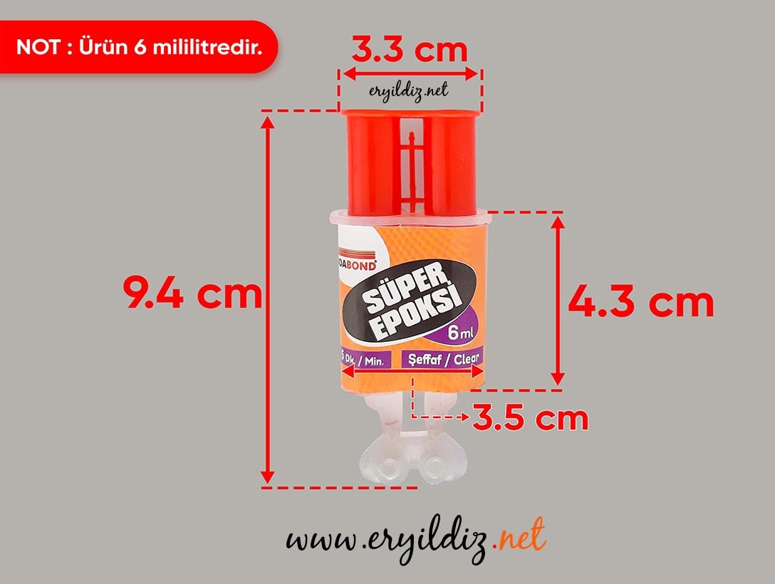 Vodabond Epoxy Yapıştırıcı Şırınga 6 gr Eryıldız Hırdavat