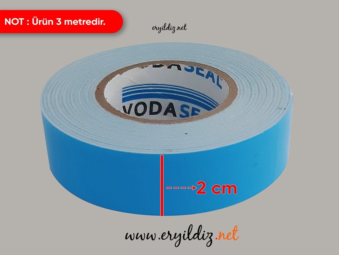 Vodaseal Çift Taraflı Montaj Bandı 20 mm X 3 m Eryıldız Hırdavat