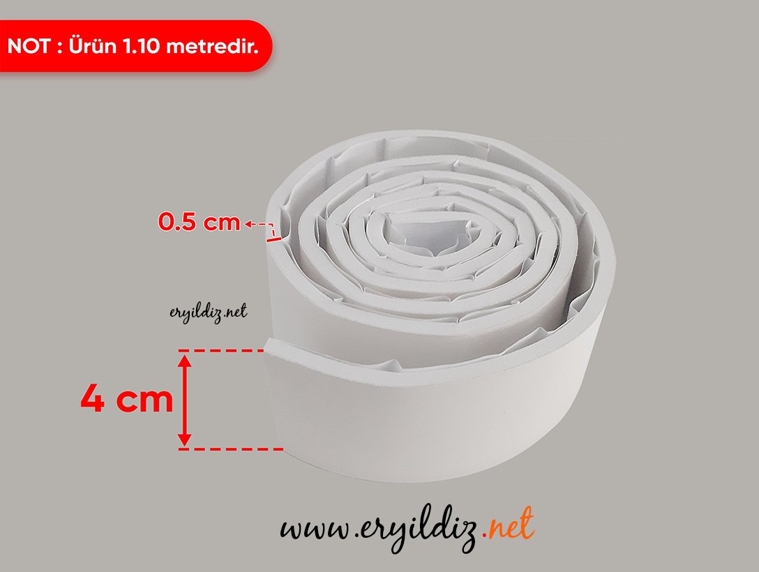 Vodaseal Kapı Altı Sızdırmazlık Bandı 40mmx110cm Beyaz Eryıldız Hırdavat