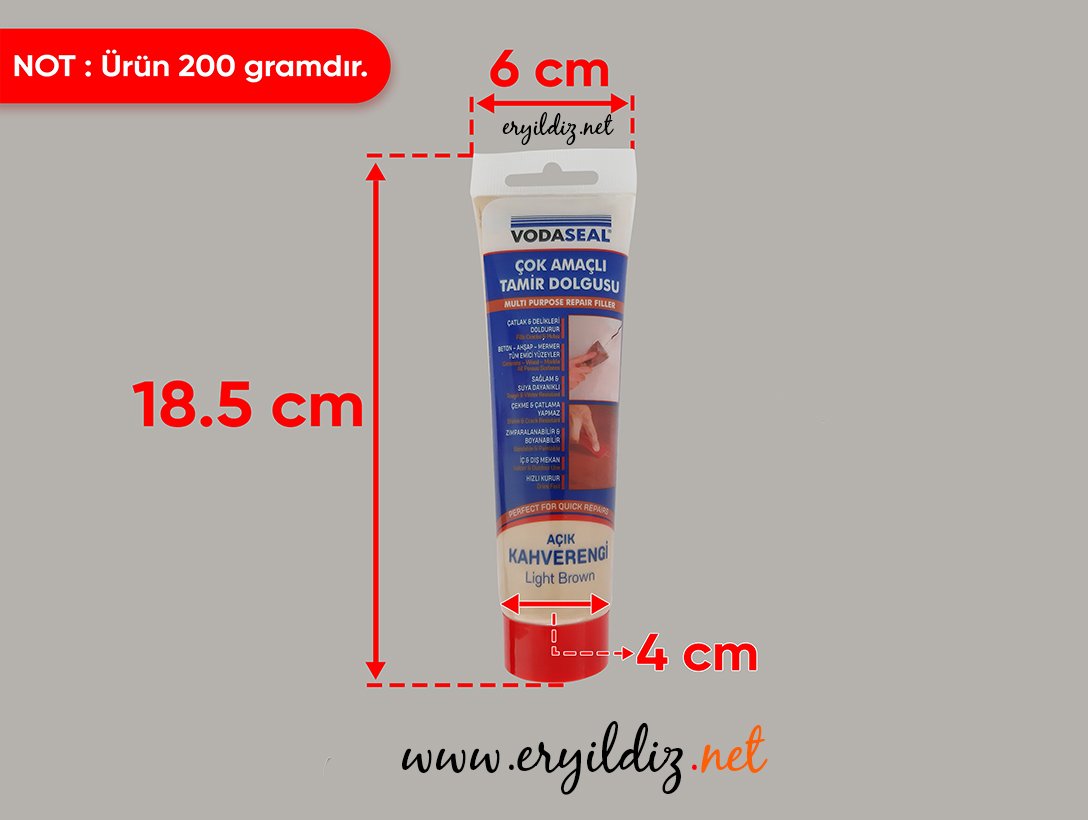 Vodaseal Tamir Dolgusu 200 Gr Açık Kahve Eryıldız Hırdavat